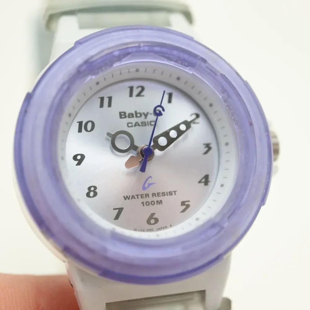 Casio Baby G Shock Purple Clear 36mm Analog Womens Watch BG-21 w New Battery